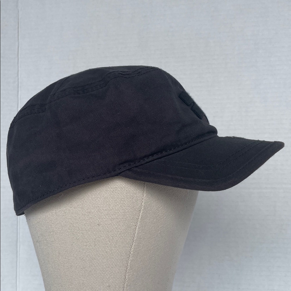 KURTZ Black Military Distressed Style Cap Fitted Unisex Size Large - Picture 3 of 7